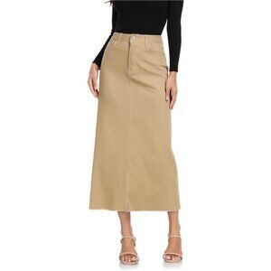 Women's Jean Skirt Stretch High Waisted Khaki